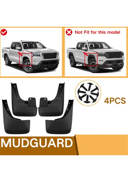 Araba Çamurluklar Sıçrama Muhafızları Nissan Frontier S/sv 2023 Araç Aksesuarları Için Çamur Çamur Fleps (Yurt Dışından) modelleri