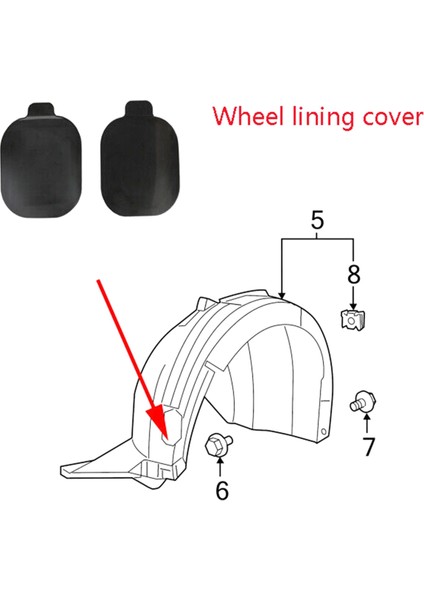 Vw Jetta Vento 2015-2019 Için Yeni Ön Tekerlek Evi Çamurluk Delik Kapağı Kaplama 5C6805413A 5C6805414A Araç Aksesuarları (Yurt Dışından) indirimleri