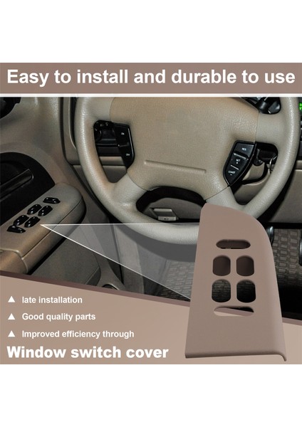 Araba Ön Sürücü Yan Kapı Paneli Pencere Anahtarı Çerçeve Trim Kapak 4L1Z14525AAA Ford Expedition Için 2004-2006 Lhd A (Yurt Dışından) indirimleri