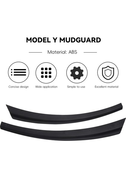 Ön+Arka Araba Tekerleği Çamurluk Çamurlu Çamur Flep Sıçrama Koruması Tesla Model Y 2021 Mat Siyah (Yurt Dışından) indirimleri