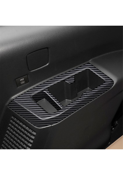 Araba Üçüncü Sıra Koltukları Toyota Prado LC250 2023 Karbon Fiber Için Su Kupası Çerçeve Kupa Tutucu Trim (Yurt Dışından) fiyatları