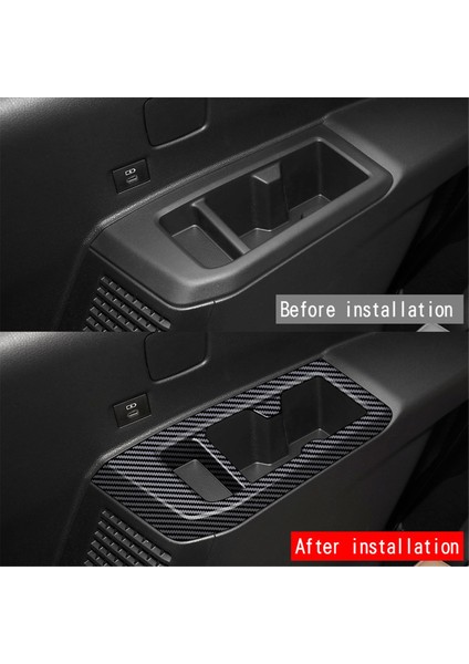 Araba Üçüncü Sıra Koltukları Toyota Prado LC250 2023 Karbon Fiber Için Su Kupası Çerçeve Kupa Tutucu Trim (Yurt Dışından) modelleri