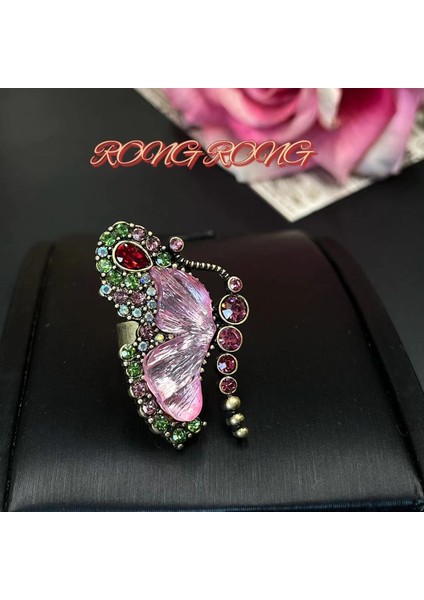 , Şirin ve Sevimli Antika Tarzı Renkli Kelebek Küpe Kolye (Yurt Dışından)