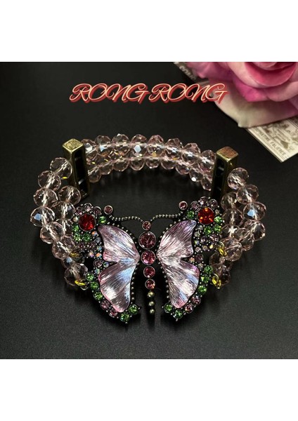 , Şirin ve Sevimli Antika Tarzı Renkli Kelebek Küpe Kolye (Yurt Dışından)