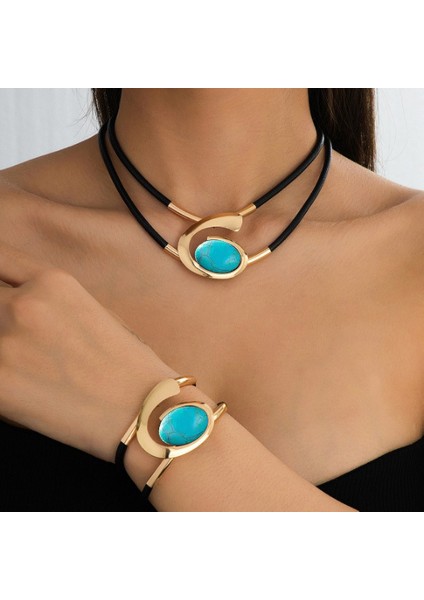 Bohem Tarzı Spiral Salyangoz Şeklinde Akrilik Mücevher Seti, Kadın Kolye ve Bileklik Takımı (Yurt Dışından) fiyatları