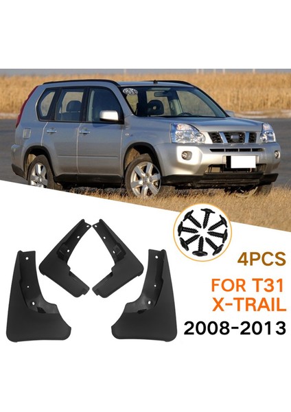 Nissan X-Trail Için T31 2008-2013 Çamur Fleps Splash Gardiyanlar Çamur Flep Mudguards Çamurluk Kalıplı Araba Çamur Fleps (Yurt Dışından) fiyatları