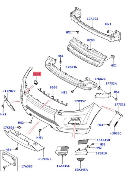 Land Rover Range Rover Evoque 2012-2019 RO1048100 Için Sol Taraf Ön Far Yıkayıcı Kapak Kapağı LR036198 (Yurt Dışından)