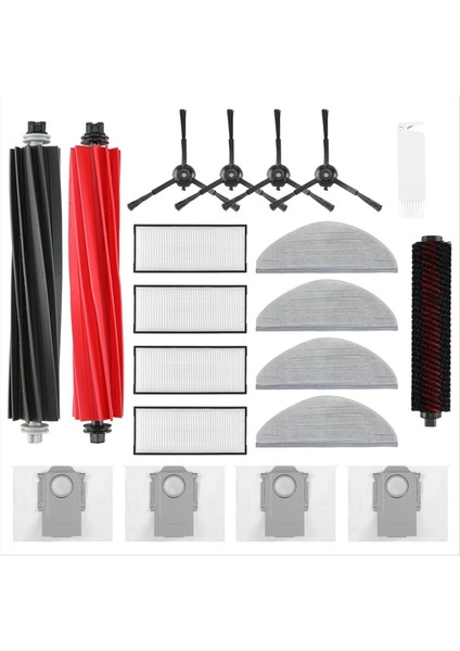 Roborock S8 Pro Ultra Robot Için Vakum Süpürücü Ana Yan Fırça Hepa Filtre Mop Bez Toz Torbaları Aksesuarlar Kiti (Yurt Dışından)