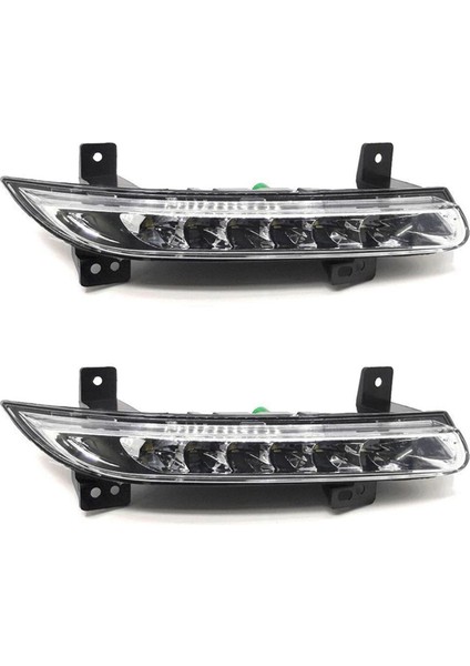 2x Araba Ön LED LED Drl Sis Işığı Renault Fluence 2014+ Otomatik Sürüş Lambası Gündüz Çalışan Işık Tampon Lambası (Yurt Dışından)