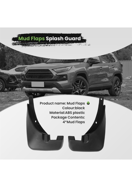Araba Ön ve Arka Çamur Flapları Çamurluk Muhafızları Toyota Rav4 2006-2012 Için Guard Guard (Yurt Dışından)