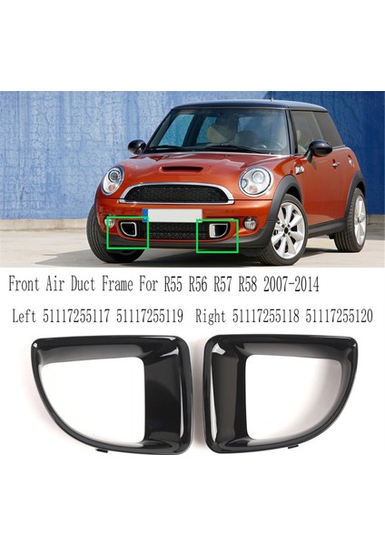 Bmw Mını R55 R56 R57 R58 2007-2014 Için Araba Ön Hava Kanalı Çerçevesi Sol 51117255117 51117255119 (Yurt Dışından) modelleri