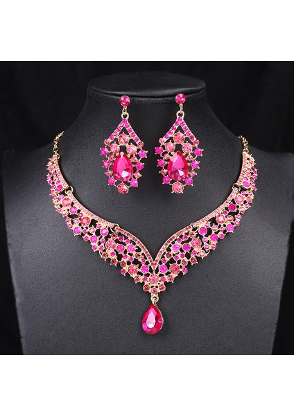 Retro Yapay Elmas Takı, A Tılı Kolye Seti, Lüks Mücevher, Davet Elbisesi Aksesuarları (Yurt Dışından) modelleri