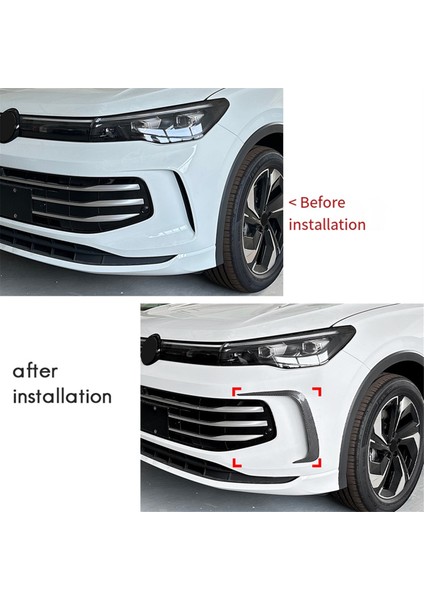 Araba Ön Tampon Dudak Ayırıcı Spoiler Sis Vw Tiguan Mk3 Araba Dış Aksesuarları Karbon Fiber Için (Yurt Dışından) fiyatları
