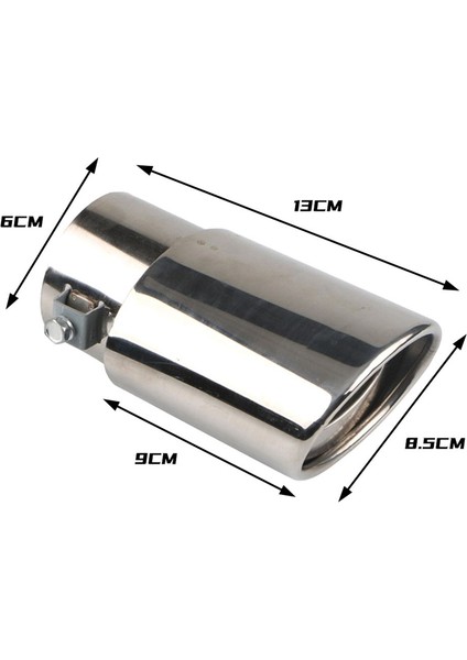 Araba Paslanmaz Çelik Parlak Gümüş Düz Egzoz Kuyruk Boğaz Yuvarlak Tüp Evrensel Uygun Araba Aksesuarları (Yurt Dışından) indirimleri