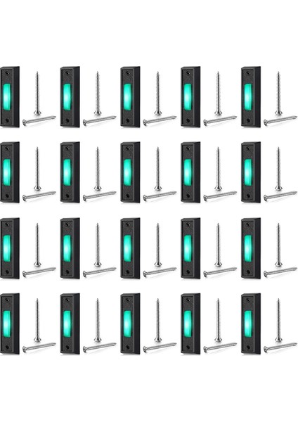 20PCS Kablolu Kapı Zil Düğmesi LED Işık, Kapı Zili Halka Düğmesinin Değiştirilmesi, Duvara Bağlı Kapı Açıcı Anahtarı (Yurt Dışından)