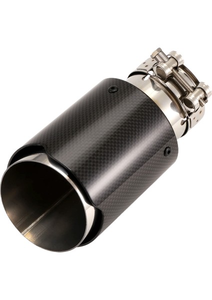 Araç Parlak Karbon Fiber Egzoz Uçu 63-89MM Evrensel Araba Egzoz Boru Modifikasyonu Kuyruk Boğaz Klipsi Kuyruk Borusu (Yurt Dışından) fırsatları