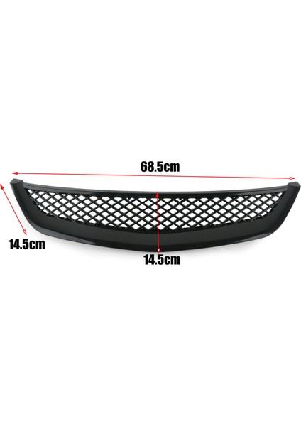 Honda Civic Jdm Tip R 2001-2003 Için Araba Parlatıcı Siyah Mesh Abs Ön Kaput Grille Izgara (Yurt Dışından) indirimleri