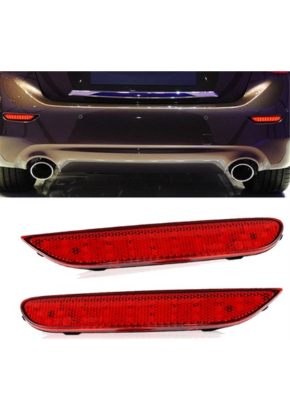 Araba Arka Tampon Reflektör Işığı 26560-JJ90A Infiniti Q50 Nissan Pathfinder Rogue 14-16 Arka Uyarı Lambası Kırmızı (Yurt Dışından) fırsatları