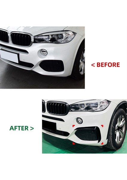 Araba Ön Tampon Dudak Yan Spoiler Sis Lambası Çerçeveleri Bmw X5 F15 M Sport 2014-2018 Vücut Kiti Ayırt Cihaz (Karbon Fiber) (Yurt Dışından) fiyatları