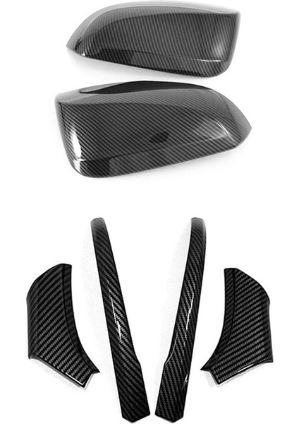 Toyota Rav4 2019-2023 Dış Aksesuarlar Karbon Fiber Stili Için Dikiz Ayna Yan Kalıplama Kapağı Kaplama (Yurt Dışından)
