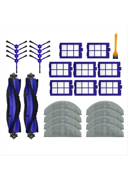 Eufy Robovac X8 Hibrid Kit Yedek Parçalar Aksesuarları Ana Yan Fırça Hepa Filtre Mop Kumaşları Sil Rag (Yurt Dışından)