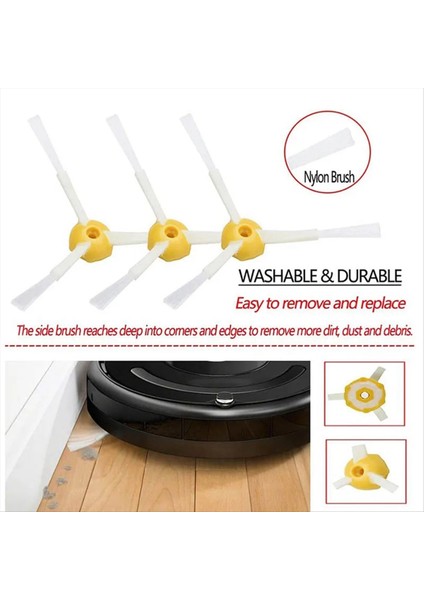 Irobot Roomba Için Vakum Süpürge Ana Silindir Yan Fırça Filtresi 500 600 Seri 690 680 660 651 650 Aksesuarlar (Yurt Dışından) fırsatları