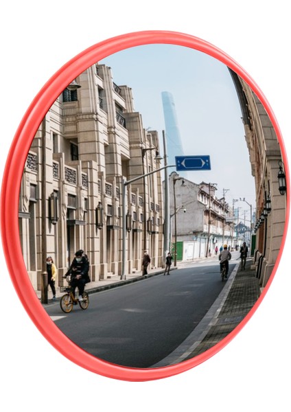 30 cm Geniş Açılı Güvenlik Yol Aynası Iç Mekan Için Kavisli Açık Hava Güvenli Yol Yolu Güvenlik Trafik Sinyali Dışbükey Ayna (Turuncu) (Yurt Dışından)
