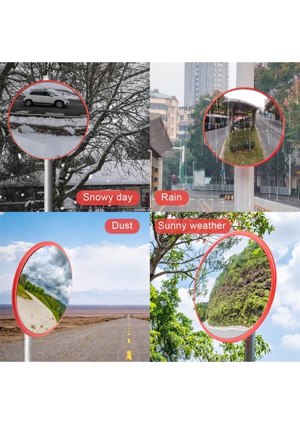 30 cm Geniş Açılı Güvenlik Yol Aynası Iç Mekan Için Kavisli Açık Hava Güvenli Yol Yolu Güvenlik Trafik Sinyali Dışbükey Ayna (Turuncu) (Yurt Dışından) indirimleri