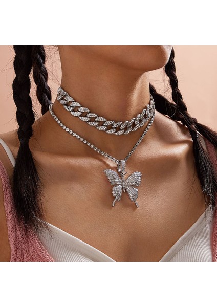 Mikro Ka Tmalı Yapay Elmaslı Geometrik Kolye Kadın Retro Set Küba Z珠宝ri Büyük Kolye (Yurt Dışından) fiyatları