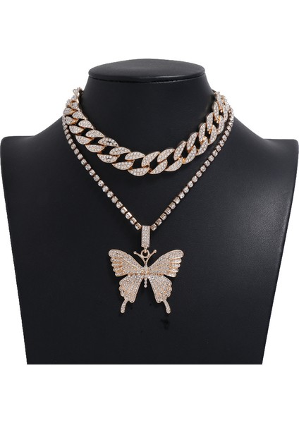 Mikro Ka Tmalı Yapay Elmaslı Geometrik Kolye Kadın Retro Set Küba Z珠宝ri Büyük Kolye (Yurt Dışından) modelleri