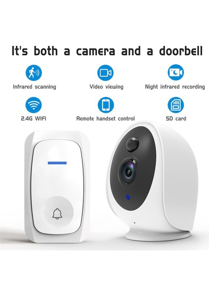 Kablosuz Kapı Zorluğu Siparişlerim Yükseltme 2&#39;de 1 Akıllı 2 Yollu Sesli Kapı Zili Kamera Kapı Bell Ultra Net (Yurt Dışından) modelleri