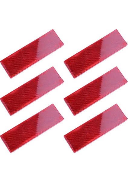 6x Uyarı Yansıtıcı Güvenlik Plakası/bant Reflektörü Çıkartmaları Araba Kamyonu, Kırmızı (Yurt Dışından)