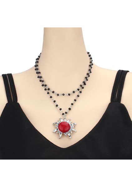 Bohem Gotik Astro Güneş Kolye Takımı (Yurt Dışından)