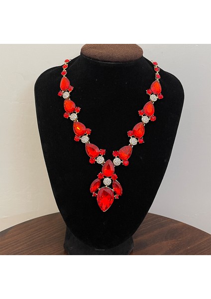 Moda Alaşım A Tılı Elmaslı Gösterişli Renkli Takım Kadın Kazak Retro Klavikula Kolye (Yurt Dışından)