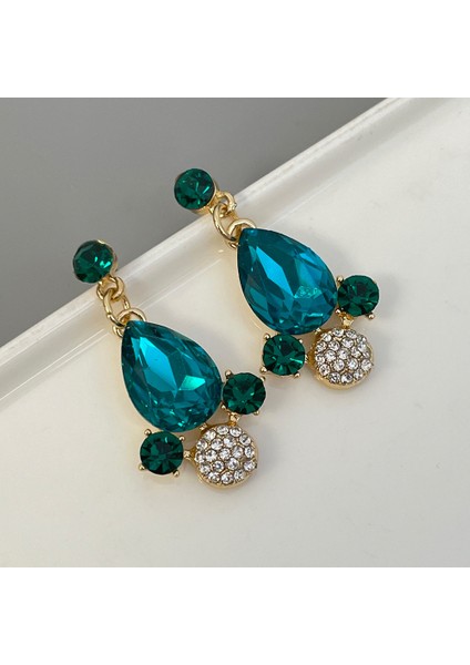 Moda Alaşım A Tılı Elmaslı Gösterişli Renkli Takım Kadın Kazak Retro Klavikula Kolye (Yurt Dışından)