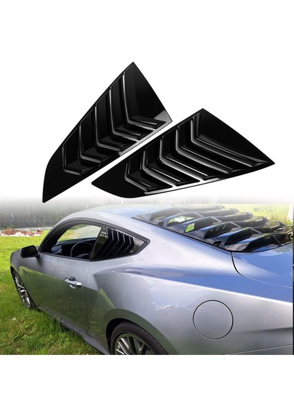 Araba Arka Yan Pencere Panjur Kapağı Kaplama Ford Mustang S650 Gt 2024 Aksesuarlar Siyah (Yurt Dışından) indirimleri