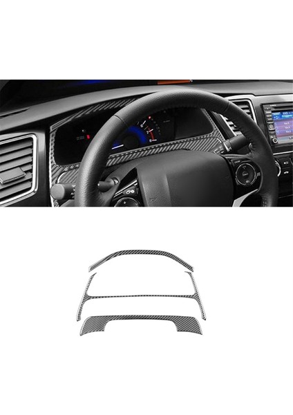 Honda Civic Için Karbon Fiber 9. 2012-2015 Hızölçer Kapak Göstergesi Panel Trim Iç Aksesuarlar Lhd (Yurt Dışından) fırsatları