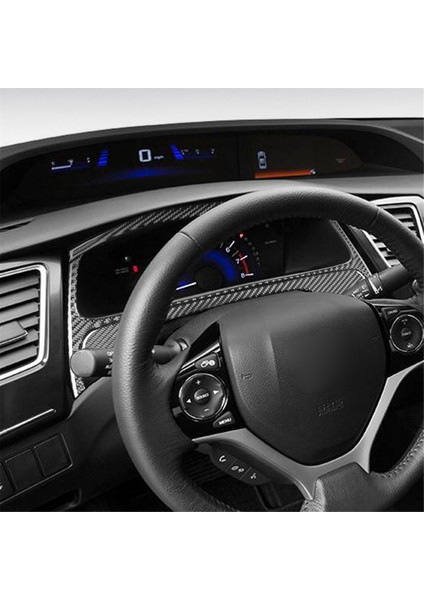 Honda Civic Için Karbon Fiber 9. 2012-2015 Hızölçer Kapak Göstergesi Panel Trim Iç Aksesuarlar Lhd (Yurt Dışından) indirimleri