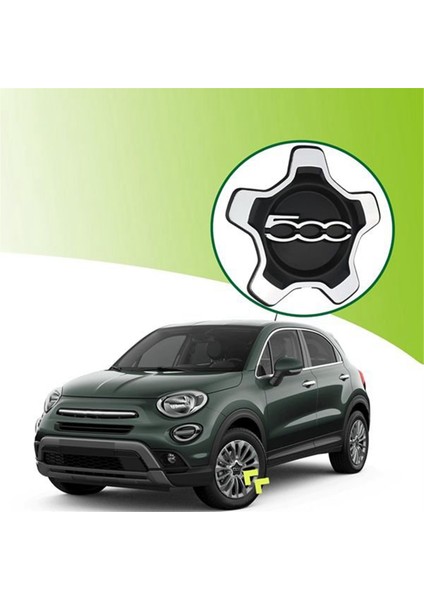 4pcs Araba Tekerlek Merkezi Kapak Kapağı 6AN69LXHAA 735626312 Fiat 500X 2016-2022 Toz Kapağı Araba Aksesuarları Için (Yurt Dışından) fırsatları