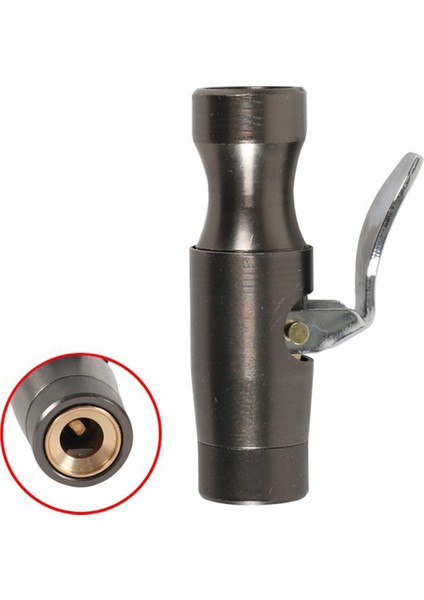 Air Chuck Open Flow Çift Çeneleri Lastik Chuck&#39;a Kilitle Kilitle Klipsli Şişirme Göstergesi Kompresör Aksesuarları (Yurt Dışından) fırsatları