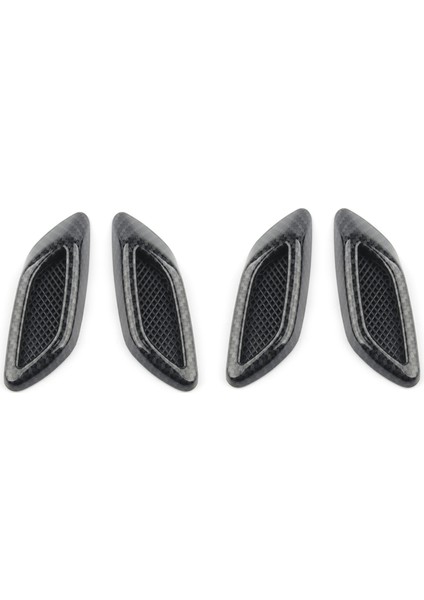 4pcs Karbon Fiber Araba Kaputu Çerçeve Dekoratif Çıkartmalar Çamurluk Hava Çıkışı Yan Işaret Evrensel Dekoratif Kapak (Yurt Dışından)