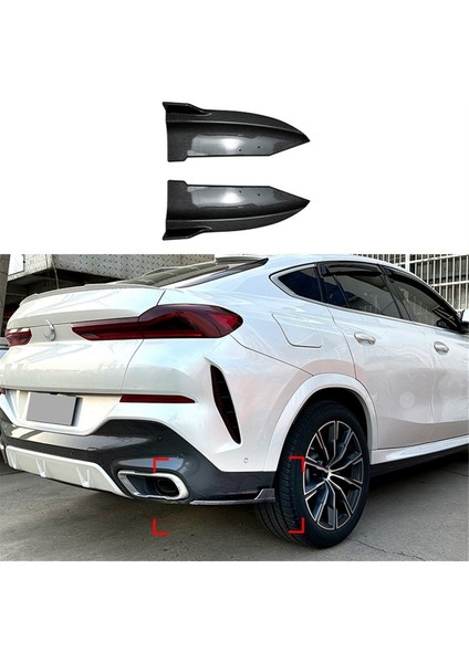 Bmw X6 G06 M Sport 2019-2022 Arka Tampon Canards Spoiler Spinter Difüzör Koruyucu Kapak Aksesuarları, Abs Karbon (Yurt Dışından) fiyatları
