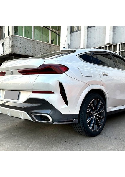 Bmw X6 G06 M Sport 2019-2022 Arka Tampon Canards Spoiler Spinter Difüzör Koruyucu Kapak Aksesuarları, Abs Karbon (Yurt Dışından) modelleri