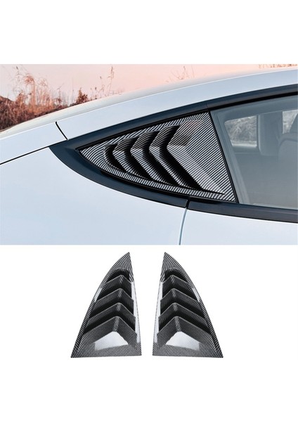 Tesla Model 3 Highland 2024 Kantı Yan Hava Trim Üçgen Aksesuarları, Karbon (Yurt Dışından) fiyatları