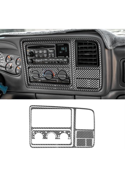 Chevy Silverado Için Karbon Fiber 1500 1999-2002 Konsol Hava Havalandırma Kapağı Fm Ayar Anahtarı Kapak Trim Aksesuarları (Yurt Dışından) indirimleri