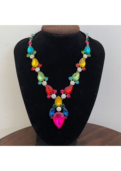 Moda Alaşım A Tılı Elmaslı Gösterişli Renkli Takım Kadın Kazak Retro Klavikula Kolye (Yurt Dışından) indirimleri