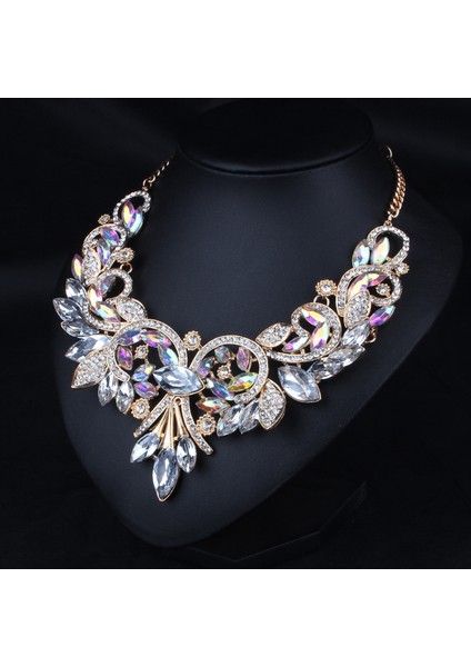 Takıları Avrupa-Amerika Tarzı A Tılı Retro Renkli Taş Kolye Küpe Seti (Yurt Dışından) fırsatları