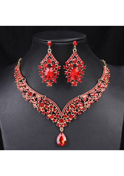 Retro Yapay Elmas Takı, A Tılı Kolye Seti, Lüks Mücevher, Davet Elbisesi Aksesuarları (Yurt Dışından) fiyatları