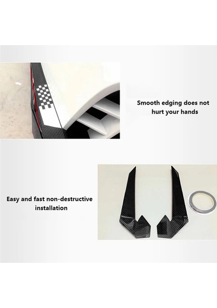 Araba Ön Tampon Dudak Fin Spinitter Spoiler Honda Civic Için Canard Sticker 10. Type-R 2019-2021 (Yurt Dışından) fırsatları