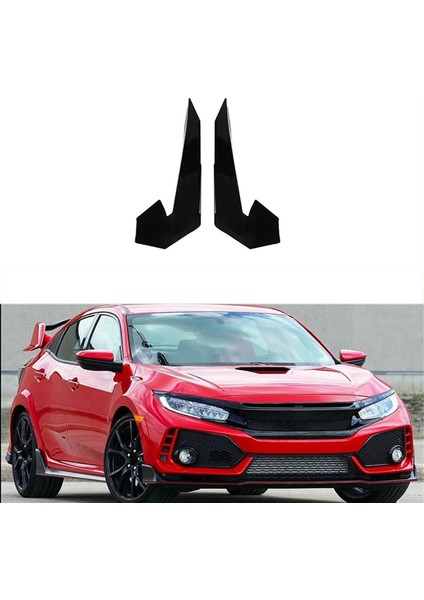 Araba Ön Tampon Dudak Fin Spinitter Spoiler Honda Civic Için Canard Sticker 10. Type-R 2019-2021 (Yurt Dışından) indirimleri